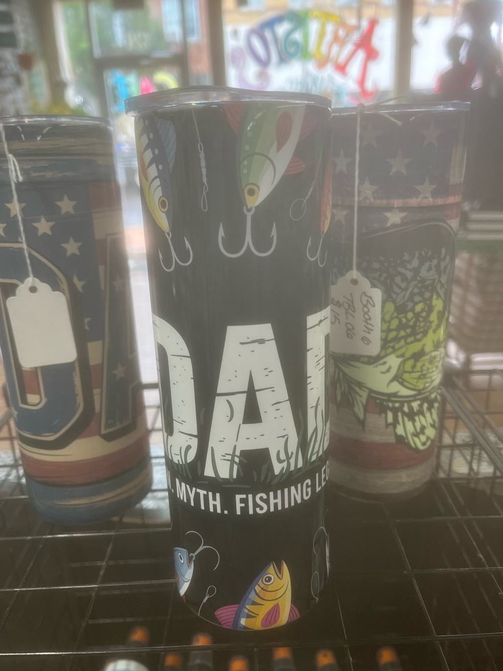 Fishing Lure Graphic Tumbler - Black